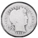 1912 BARBER DIME G