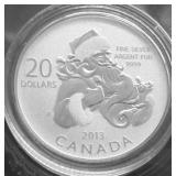 2013 PROOD CANADA SILVER 20 DOLLAR