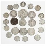 BAG OF SILVER COINS