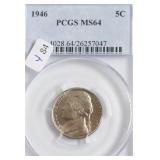 1946 PCGS MS64 JEFFERSON NICKEL