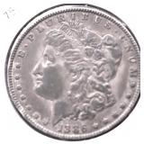 1886 MORGAN DOLLAR AU DETAILS
