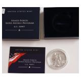 ARMED FORCES SILVER MEDAL  W BOX PAPERS