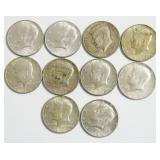 10 40 % SILVER HALF DOLLARS