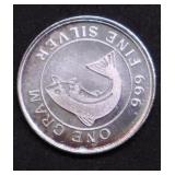 1 GRAM .999 SILVER ROUND