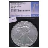 2019 W NGC MS70 SILVER EAGLE