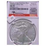 2016 S NGC MS70 SILVER EAGLE
