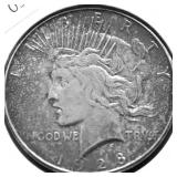 1928 S PEACE DOLLAR VF