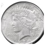 1924 PEACE DOLLAR XF