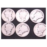 6 MERCURY DIMES