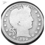 1898 BARBER QUARTER G