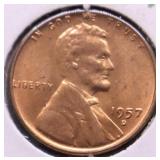 1957 D GEM RED LINCOLN CENT