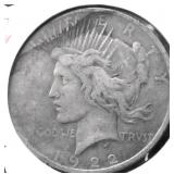 1922 PEACE DOLLAR VF