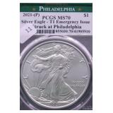 2021 P PCGS MS70 SILVER EAGLE