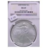 2000 NGC MS69 SILVER EAGLE