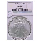 1999 NGC MS69 SILVER EAGLE