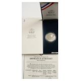 PROOF KOREAN WAR SILVER DOLLAR W/ BOX AND PAPERS
