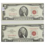 GEM BU CONSECUTIVE SERIAL # 2US LEGAL TENDER