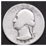 1932 S WASHINGTON QUARTER VG