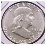 1963 GEM BU FRANKLIN HALF DOLLAR