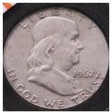 1962 FRANKLIN HALF DOLLAR AU