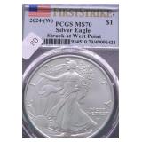 2024 W PCGS MS70 SILVER EAGLE