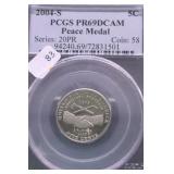 2004 S PCGS PF69DC PEACE NICKEL