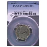 1975 S PCGS PF69DC JEFFERSON NICKEL