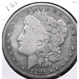 1881 S MORGAN DOLLAR  F