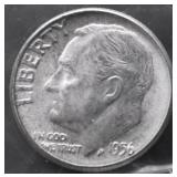 1956 GEM BU ROOSEVELT DIME