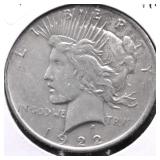 1922 PEACE DOLLAR XF