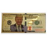 TRUMP .9999 GOLD FOIL 1000 NOTE