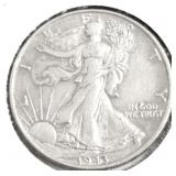 1943 WALKING HALF DOLLAR XF