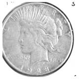 1923 S PEACE DOLLAR VF