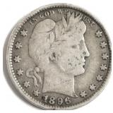1896 O BARBER QUARTER VF NICE COIN RARE