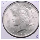 1922 CHOICE BU PEACE DOLLAR
