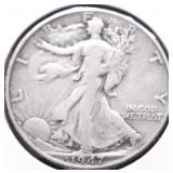 1947 WALKING HALF DOLLAR XF