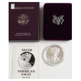 1993 PROOF SILVER EAGLE W BOX PAPERS