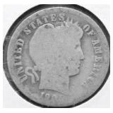 1905 S BARBER DIME AG