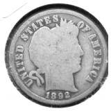 1892 BARBER DIME G