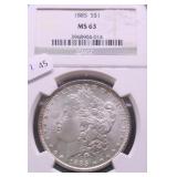 1885 NGC MS63 MORGAN DOLLAR