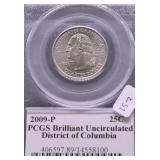 2009 P PCGS GEM BU WASHINGTON QUARTER