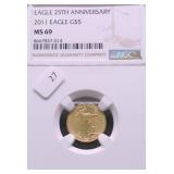 2011 NGC MS60 5 $ GOLD EAGLE