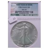 1986 NGC MS69 SILVER EAGLE