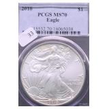 2010 PCGS MS70 SILVER EAGLE