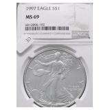 1997 NGC MS69 SILVER EAGLE