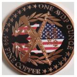 1  OZ .999 FINE COPPER ROUND