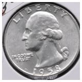 1958 D GEM BU WASHINGTON QUARTER