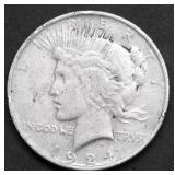 1924 PEACE DOLLAR VF