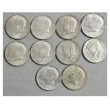 10- 40% SILVER HALF  DOLLARS