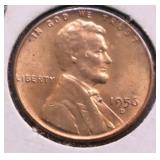 1956 D GEM RED LINCOLN CENT